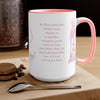 Hail Mary in English and Latin (Ave Maria), Pink Mug, Virgin Mary, Hail Mary Prayer, Catholic Gift, Christian Gift