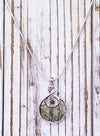 Moldavite and Crystallized Iron Meteorite (Muonionalusta, Sweden) Creation Pendant