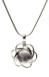 Crystallized Iron Meteorite Galaxy/Atom (Muonionalusta, Sweden) Pendant