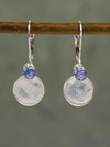 Rainbow Moonstone and Tanzanite Earrings by Kristin Ford