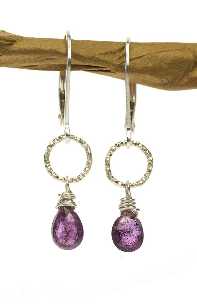 Handmade Purple Sapphire Kristin Ford Earrings