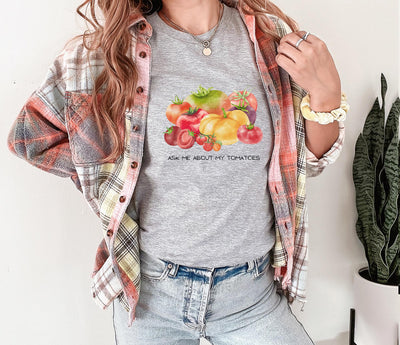 Tomatoes Gardening Tee Shirt, Vegetable Shirt, Garden Shirt, Garden Gift, Tomato Gardener Gift, Tomato Gardener Shirt