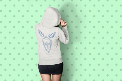 St. Michael the Archangel Zip Hoodie with St. Michael Prayer for Protection