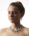 Blue Chalcedony and Carnelian Necklace and Earring Set | Whisperingtree.net
