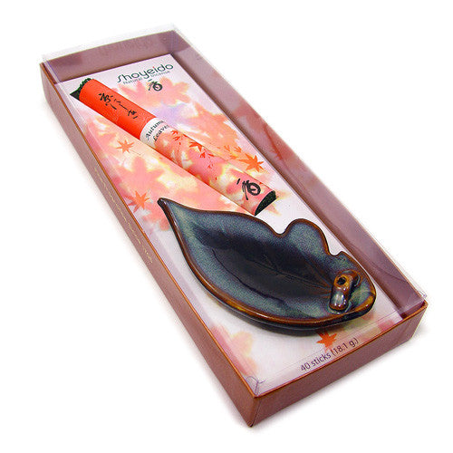 Kyoto Autumn Leaves Premium Incense Gift Set Quality Japanese Incense by Shoyeido Japanese Incense Holder | Whisperingtree.net