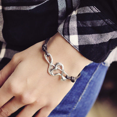 Music in Your Heart Bracelet with Leather