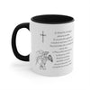 St Michael Prayer in English and Latin, Black Accent Mug, Archangel Michael, Angel Gift, Saint Michael, Catholic Gift, Christian Gift