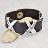 Not All Who Wander Leather Bracelet