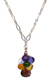 Kristin Ford Handmade CHakra Gemstone Necklace Gold Made in USA America
