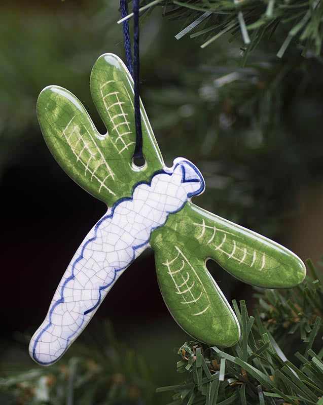 Dragonfly Hanging Ceramic Ornament