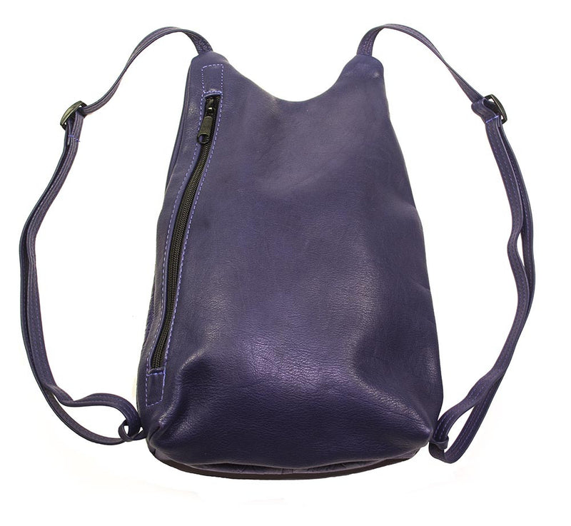 Handmade Buttersoft Purple Leather Backpack