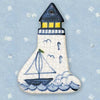 Lighthouse with Ship Ceramic Ornament