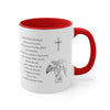 St Michael Prayer in English and Latin, Red Accent Mug, Archangel Michael, Angel Gift, Saint Michael, Catholic Gift, Christian Gif