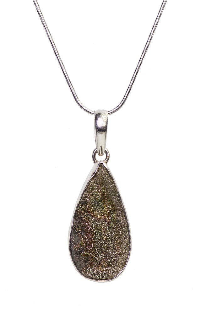 Rainbow Pyrite Sterling Silver Pendant